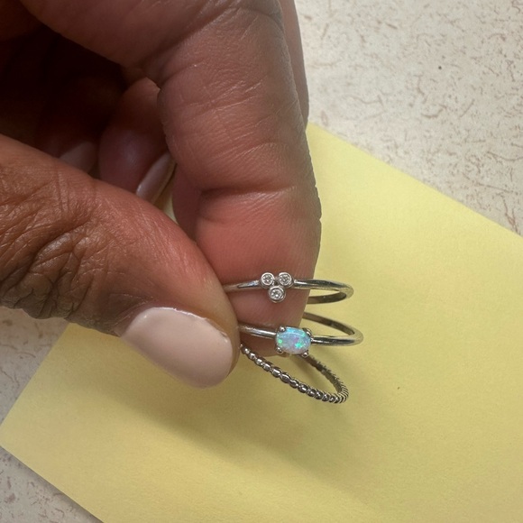 Silver Ring Set -3 Rings - Picture 7 of 8